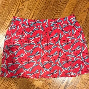 Crown & Ivy Red Dragonfly Mini Skirt